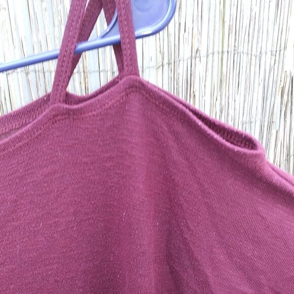 Kayleigh Maroon Off The Shoulder Straps Top - No Size Tag - See Measurements - Picture 6 of 12